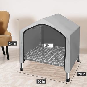 2 ב 1 בית כלבים מקורה-בית כלבים מוגבה מתאים לכלבים קטנים ובינוניים - Product Image 4