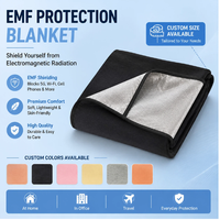 Couverture anti-ondes en tissu nickel-cuivre, 18x18 pouces, portable, petite couverture de genouillère anti-radiation pour la maison et les voyages, vente en gros
