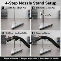 Système d'extraction d'échappements portable industriel semi-automatique robuste pour garage, homologué CE 12