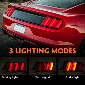 ไฟท้าย LED แบบโบราณสำหรับ Ford <span class=keywords><strong>Mustang</strong></span> S550ไฟท้าย2015-2023พร้อมสัญญาณเลี้ยวตามลำดับ6th ไฟท้าย Gen <span class=keywords><strong>Mustang</strong></span> - Product Image 2