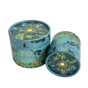 Flacon de parfum écologique, tubes cosmétiques, boîte en carton ronde avec feuille d'or, emballage pour huiles essentielles, tube en papier pour cosmétiques - Product Image 1