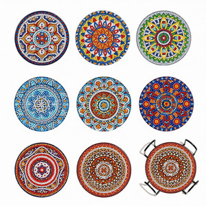 Sous-verres en <span class=keywords><strong>peinture</strong></span> diamantée, 4 pièces, motif Mandala, dessous <span class=keywords><strong>de</strong></span> plat <span class=keywords><strong>de</strong></span> cuisine, décoration <span class=keywords><strong>de</strong></span> maison en bois, protection <span class=keywords><strong>de</strong></span> table QQ045 - Product Image 5