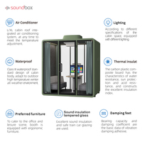 Soundbox extérieur grande cabine insonorisée cour modulaire bureau Pod à vendre cabine de réunion de réduction du bruit