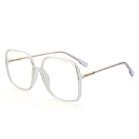 Monture de lunettes optiques carrée transparente tendance Aochi, lunettes surdimensionnées en Tr90