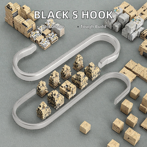 Chất lượng cao cấp nặng nhiệm vụ đen kim loại <span class=keywords><strong>S</strong></span> móc cho tường treo <span class=keywords><strong>S</strong></span>ản phẩm chất lượng cao cấp - Product Image 2