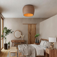 Plafonnier LED moderne en ciment à grain de bois pour restaurant, salle à thé, comptoir de bar, couloir, hall d'entrée, poterie