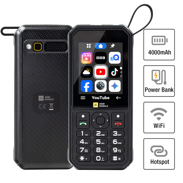 M11 4000mAh Dual SIM Torch SOS Waterproof Classic bar Mobile Phone Feature Phone Big Button Mobile Phone 4G Button Phone