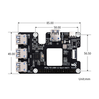 Kartu Ekspansi Raspberry Pi 5 PCIe ke USB 32 Gen1, Papan Adaptor Khusus PI5, 4 Port USB Terintegrasi, Bebas Driver, Plug and Play