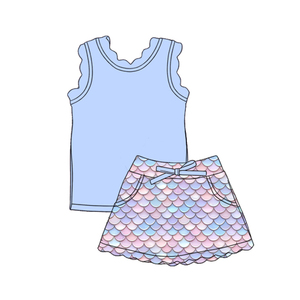 GSD3779 Venta al por mayor Nuevo conjunto de yoga estilo boutique para niñas, vestido rosa a cuadros para niña, sin MOQ, ODM - Product Image 5