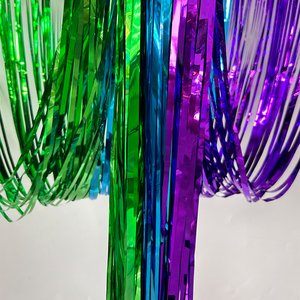 Nhà Máy Trực Tiếp Chất Lượng Cao Đa Màu Kim Loại <span class=keywords><strong>Tinsel</strong></span> Mưa Tua Lá Rìa Rèm Cho Giáng Sinh Trang Trí Nội Thất - Product Image 3