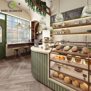 Meubles de boulangerie haut de gamme sur mesure, durables, vitrine à pain en verre multi-niveaux de luxe avec éclairage - Product Image 3