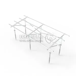 Galvanized Steel Pole Mounting PV Module Pile Ramming Structure Solar Adjustable Solar Panel Ground Rack Mounting System