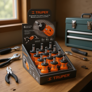 Truper Professional <b>12</b>-Piece <b>Ratcheting</b> Screwdriver Set With Double-Ended Bits, Industrial Grade Chrome Finish, Plastic Handle, - Product Image 3