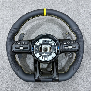พวงมาลัยรถยนต์คาร์บอนไฟเบอร์แท้สำหรับ <span class=keywords><strong>Mercedes</strong></span>-Benz <span class=keywords><strong>AMG</strong></span> B C E S W204 W205 W212 W213 W214 W215 W222 W223 CLA CLE C63 E63 A45 - Product Image 3
