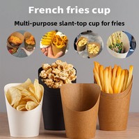 Gobelets à frites épaissis laminés, bols à nouilles jetables pour la restauration rapide, contenants à glace à emporter, gobelets à gaufres en papier kraft