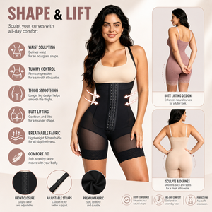 Body sculptant respirant à bretelles, amincissant la taille, liftant le ventre et les hanches, rehausseur de fesses, corset de taille - Product Image 2