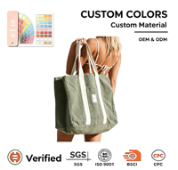 Sac fourre-tout de week-end surdimensionné personnalisé grand sac fourre-tout lavable serviette éponge sacs de plage d'été à la mode