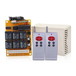 Transmissor rf 433mhz 12v 6 canais sem fio, interruptor de controle remoto e receptor