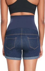 <span class=keywords><strong>Short</strong></span> d'été <span class=keywords><strong>en</strong></span> <span class=keywords><strong>jean</strong></span> de maternité avec soutien abdominal pour femmes enceintes - Product Image 6