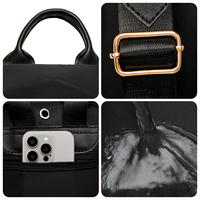 Sac à Dos Scolaire Haute Qualité pour Femme, Grande Capacité, Imperméable, Design à Fermeture Éclair, Tendance, en Polyester Nylon, Unisexe, Prix Usine Pas Cher