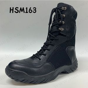 Rwh, botas de combate negras con diseño de cremallera de curva lateral de 8 pulgadas a la venta, botas tácticas de goma acolchadas para exteriores para <span class=keywords><strong>Jordan</strong></span> HSM163 - Product Image 1