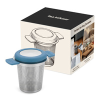 Filtre à thé réutilisable BAMBUS Dualgrip, filtre à thé avec poignée en silicone pour une prise en main douce, idéal pour la préparation quotidienne du thé à la maison