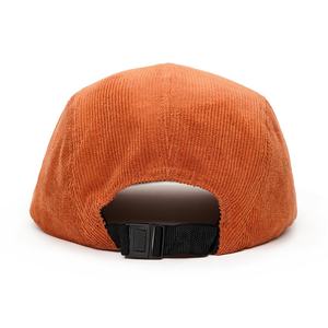 Gorras de Correr de 5 Paneles con Logotipo de Etiqueta Tejida de Pana Sin Estructura Personalizada - Product Image 4