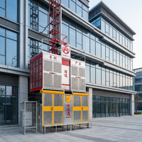 Monte-charge électrique à crémaillère breveté SC100U |   Ascenseur de chantier modulaire de 1000 kg avec faible coût d'entretien