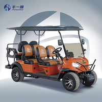 Voiture de golf électrique tout-terrain de luxe 6 places, voiture de club de tourisme, batterie lithium 72V, buggy de golf