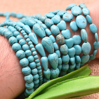 Blue Abacus Stone Turquoise Teardrop Shape Loose Spacer Beads 15 \ "Strand 8mm DIY Charm Jewelry Making 4mm Size Options