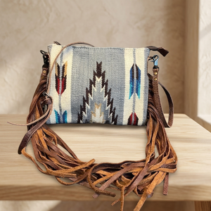 Bolso Bandolera de Cuero Genuino de Alta Calidad, Estilo Boho Vintage, con Cierre de Cremallera, Decoración de Flores, Borla Larga y Remaches - Product Image 2