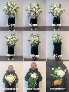 ช่อดอกไม้ประดิษฐ์หลากสีสันสำหรับงานแต่งงาน ประดับตกแต่งสวนฤดูร้อน ประกอบด้วยดอกโบตั๋นและไฮเดรนเยีย <span class=keywords><strong>สี</strong></span>ชมพู สามารถปรับแต่งได้ - Product Image 3