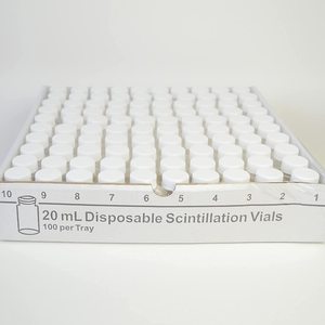 VANTUR <b>Glass</b> 20mL Liquid Scintillation Vial with 22-400 Polypropylene Lid Pulp-Backed Foil Liner Cylindrical Model Y-26109-16 - Product Image 4