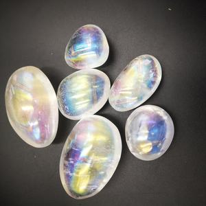 الجملة الطبيعية شفاء قوس قزح الملاك الأبيض هالة الكوارتز بلورات أحجار الروح - Product Image 6