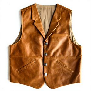 Wholesale Latest Design Breathable <b>Men</b> <b>Leather</b> <b>Vest</b> Best Quality Top Selling Low MOQ <b>Men</b> <b>Leather</b> <b>Vest</b> For Online Sale - Product Image 1