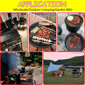 Parrilla de Carbón Metálica para Exteriores con Carrito, sin Humo, de Hierro Pintado Negro, Venta al por Mayor - Product Image 4