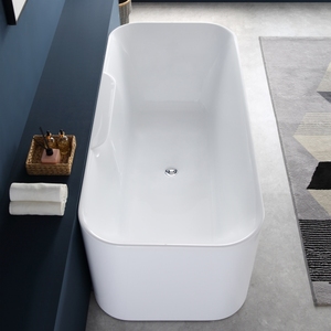 Bañera acrílica rectangular independiente con esquinas redondeadas, de alta resistencia, antiamarilleo, todo en uno, para spa y hidromasaje. - Product Image 5