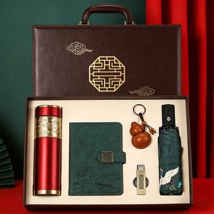 Caja de Regalo Promocional China con Logotipo Personalizado, Diseño Moderno en Cuero PU para Clientes Empresariales - Año Nuevo/Navidad Oficina - Product Image 1
