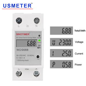 Nuevo componente electrónico Consumo <span class=keywords><strong>el</strong></span>éctrico digital KWh Carril Din Medidor inteligente Medidor de potencia WiFi Watt Interruptor remoto Control <span class=keywords><strong>Monit</strong></span> - Product Image 5