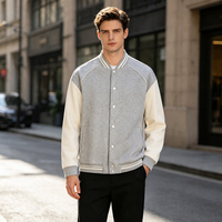 Veste de baseball varsity pour homme, veste bomber décontractée, coupe-vent léger, veste boutonnée