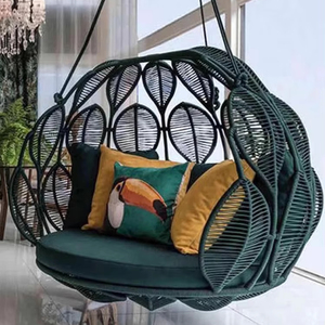 Muebles de exterior para Patio, jardín, balcón, columpio, hamaca, cesta de hojas de ratán, columpio, cojín colgante, silla para balcón, dormitorio - Product Image 2