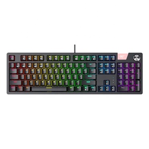 <span class=keywords><strong>Havit</strong></span> Kb862L Cable Puerto Usb Soporte <span class=keywords><strong>Teclado</strong></span> Gamer Retroiluminado 104 Teclas Tipo Escritor Óptico Rgb Gaming <span class=keywords><strong>Teclado</strong></span> Mecánico - Product Image 1