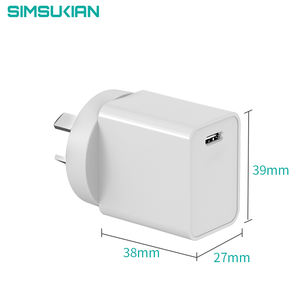 <span class=keywords><strong>Cargador</strong></span> Rápido Australiano 2 en 1 de <span class=keywords><strong>20W</strong></span>, 5V 3A, 9V 2.22A, 12V 1.67A, <span class=keywords><strong>Cargador</strong></span> de Pared <span class=keywords><strong>USB</strong></span> Tipo <span class=keywords><strong>C</strong></span>, <span class=keywords><strong>Cargador</strong></span> PD con Cable para - Product Image 2