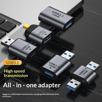 Hochgeschwindigkeits-Audio/Video USB 3.1 zu Typ-C Adapter Lade- und Datenübertragungskonverter 10 Gbps USB Stecker/Buchse Ausgang
