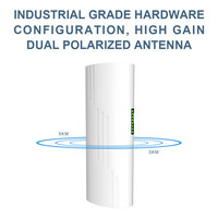 Puente Inalámbrico Inteligente con Pantalla Digital de 5.8G, CPE para Exteriores de Largo Alcance de 3KM Punto a Punto con Alta Potencia de 22dBm para Exteriores, WB5830G
