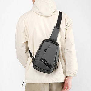 Men's Chest Bag Crossbody Multi Functional Outdoor Sports Leisure Travel Solid Color Coating Material X52026 - Product Image 3