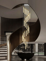 Lustre moderne en cristal Villadom, luminaires suspendus pour salon, éclairage d'escalier, décoration de la maison moderne, luminaire suspendu nordique