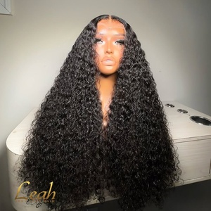 Parrucca Frontale con Chiusura in Capelli Umani al 100% a Doppia Trama, Grezzi, con Cuticole Allineate, Setosi <span class=keywords><strong>e</strong></span> Spessi, Neri Naturali, Effetto Body Wave - Product Image 4