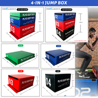 4-in-1 Plyo Soft Box Set for Jumping Training 3 Heights Safe Durable for Athletes Gym Users