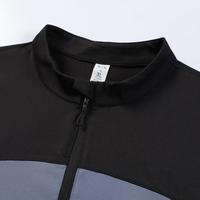 89% poliéster 11% spandex Entrenamiento Fútbol Cuarto Cremallera Manga larga Logotipo personalizado Camiseta de manga larga